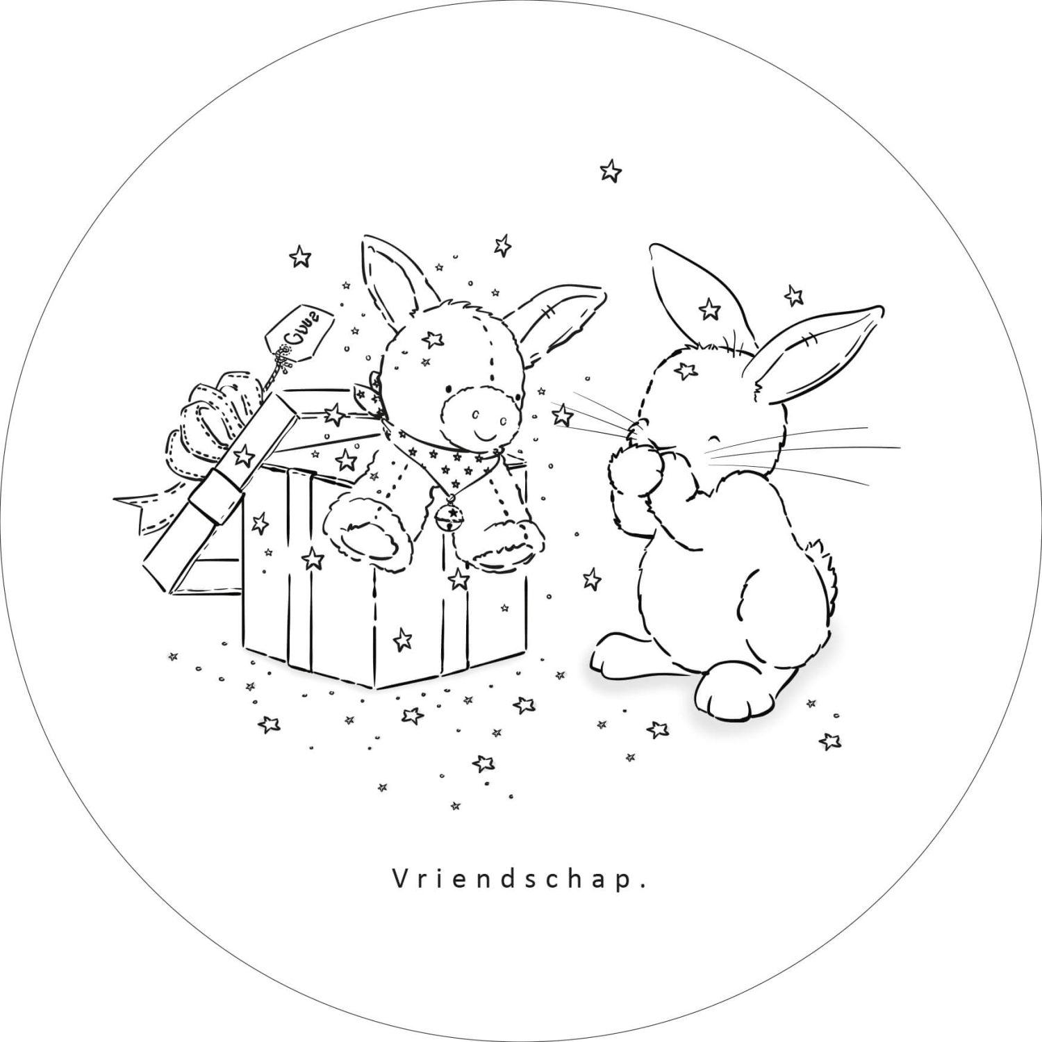 Vriendschap - enkele kaart incl. envelop