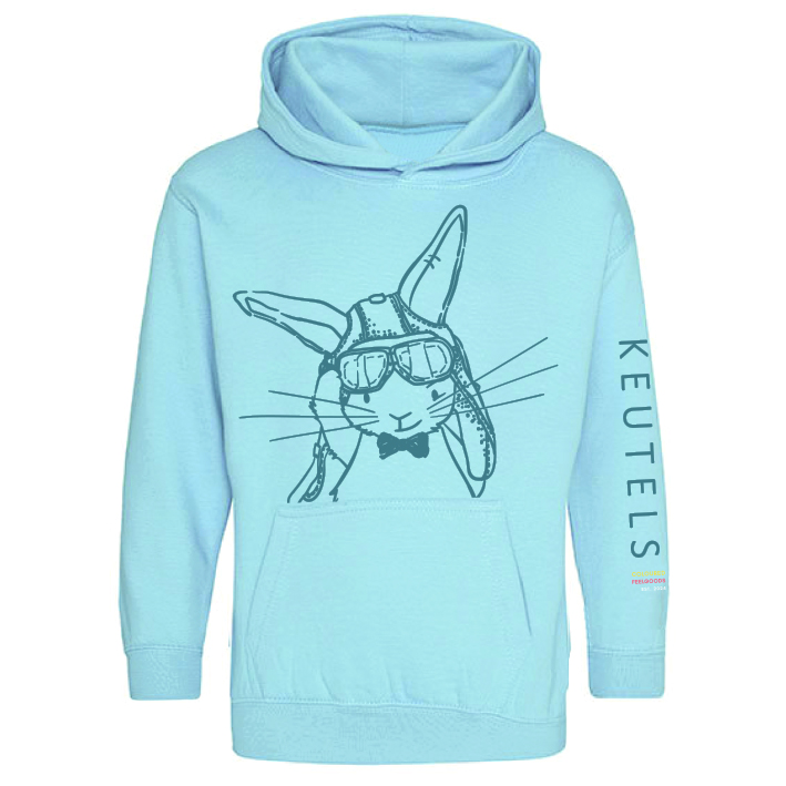 Kids Hoodie Piloot - sky blue