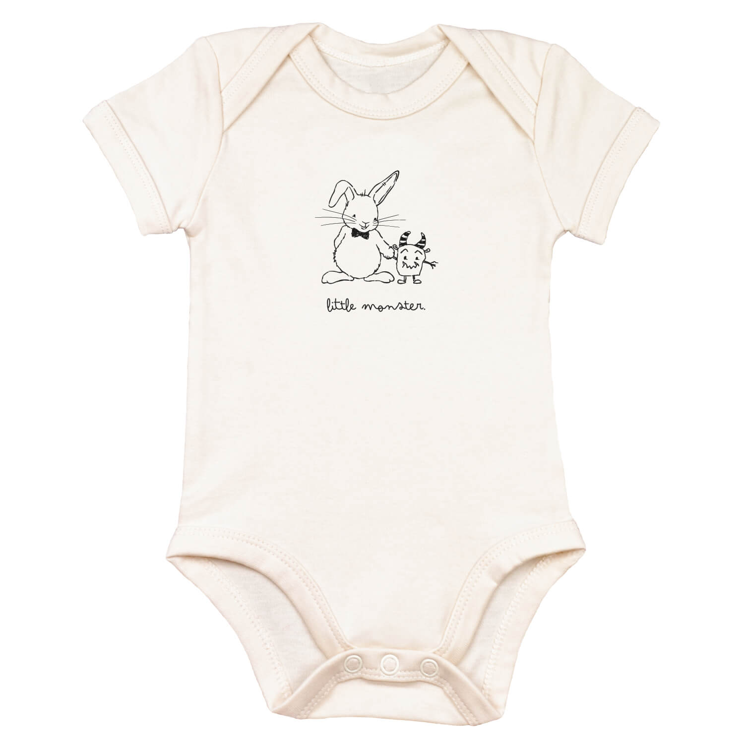Romper korte mouw 'Little Monster' - black pure
