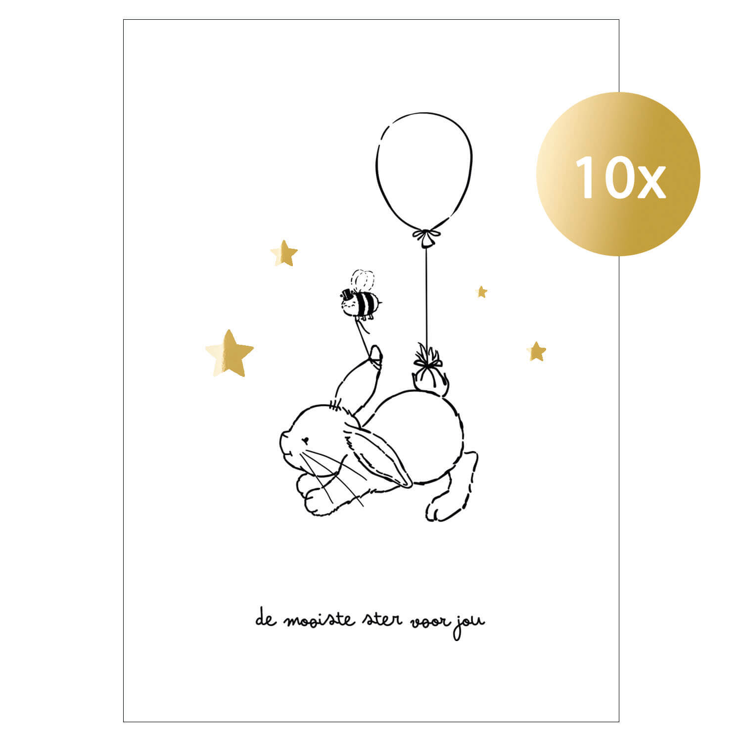 De Mooiste Ster Voor Jou - set 10x incl. envelop